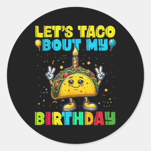 Adesivo Vamos Taco Sobre Meu Aniversário Festa Mexicana En