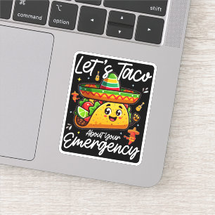 Adesivo Vamos Taco Sobre Sua Comida De Emergência Mexicana