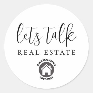 Adesivo Vamos Talk Real Estate Adicionar Logotipo