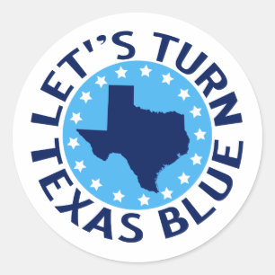 Adesivo Vamos Tornar o Texas Azul Vote Democrata Eleição 2