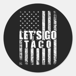 Adesivo Vamos Vai Taco Usa Bandeira Americana Homens Engra