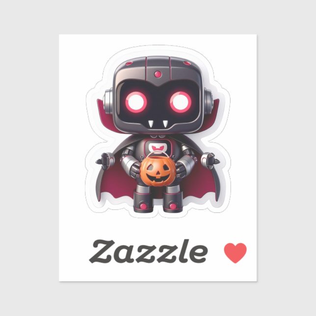 Adesivo Vampire Robot Halloween Vinyl Sticker Spooky & Cut (Folha)