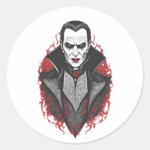 Adesivo Vampiro de Halloween 9, monstro assustador, horror