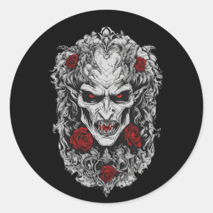 Adesivo Vampiro do Halloween 1, monstro assustador, horror