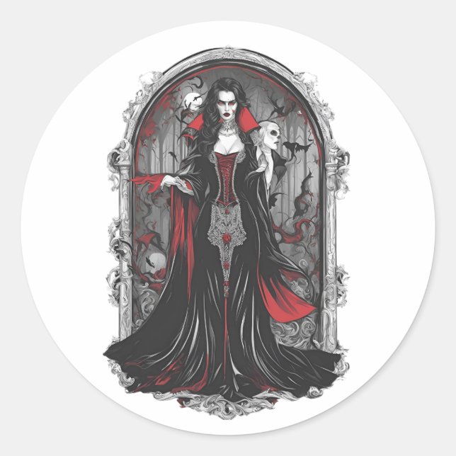 Adesivo Vampiro do Halloween 4, diversão, monstro, horror, (Frente)