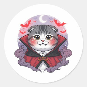 Adesivo Vampiro Dobrado - Gato de Gato de Vampiro Escocês,