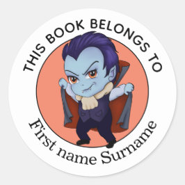 Adesivo Vampiro Este Livro Pertence Personalizado