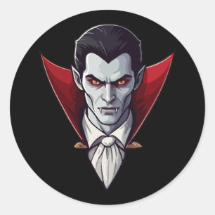 Adesivo 🦇 Vampiro Gótico 🖤 Vampiro Preto 🎃