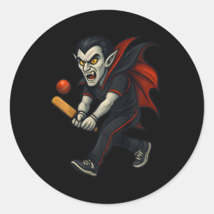 Adesivo Vampiro Jogando Críquete Esporte Divertido de Hall