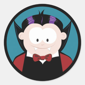 Adesivo Vampiros de Dia das Bruxas de Vampiros de Cartoon