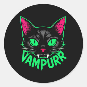 Adesivo Vampurr Cat Vampiro Gatinho Halloween Gats Spooky