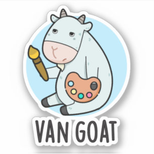 Adesivo Van Goat Funny Artist Pun