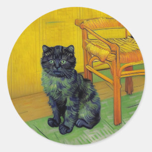 Adesivo Van Gogh Black Cat