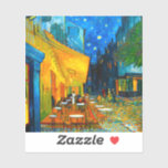 Adesivo Van Gogh Café Terrace à Noite<br><div class="desc">Sticker com a pintura a óleo de Vincent van Gogh Café Terrace à Noite (1888). Estrelas amarelas pintam o céu azul noturno acima de um café ao ar livre na França. Um presente maravilhoso para fãs do Impressionismo Poste e da arte holandesa.</div>