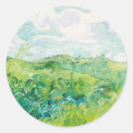Adesivo Van Gogh. Campos de Trigo Verde Auvers. Impression