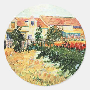 Adesivo Van Gogh - Casa com Girassóis