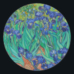 Adesivo Van Gogh Irises. impressionismo floral azul<br><div class="desc">Vinheta Van Gogh "Irises". Arte do impressionismo floral azul.</div>