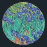 Adesivo Van Gogh Irises. impressionismo floral azul<br><div class="desc">Vinheta Van Gogh "Irises". Arte do impressionismo floral azul.</div>
