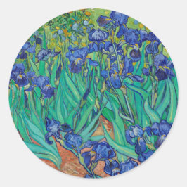 Adesivo Van Gogh Irises. impressionismo floral azul