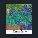 Adesivo Van Gogh Irises. impressionismo floral azul<br><div class="desc">Vinheta Van Gogh "Irises". Arte do impressionismo floral azul.</div>