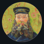 Adesivo Van Gogh Postman. Retrato impressionismo<br><div class="desc">O autocolante Van Gogh "The Postman (Joseph Roulin)". Retrato amarelo impressionismo arte.</div>