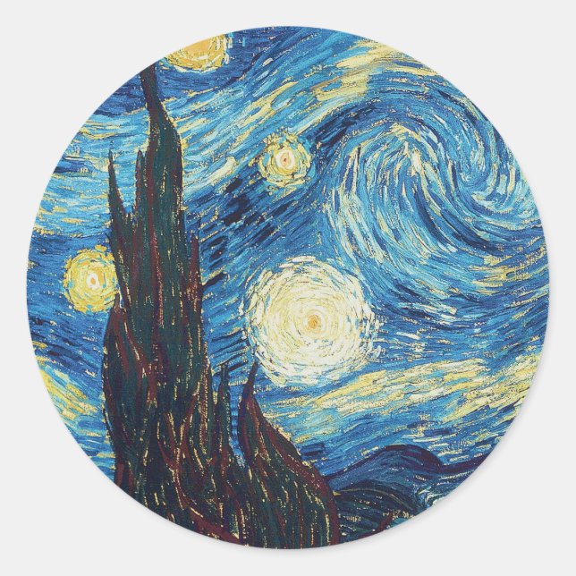 Adesivo Van Gogh Starry Night Classism Arte (Frente)