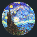 Adesivo Van Gogh Starry Night Fine Art<br><div class="desc">Starry Night,  belas artes de Vincent van Gogh.</div>