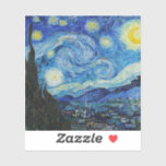 Adesivo Van Gogh Starry Night. Impressionismo arte de vint<br><div class="desc">O adesivo "A Noite Estrelada" de Van Gogh.</div>