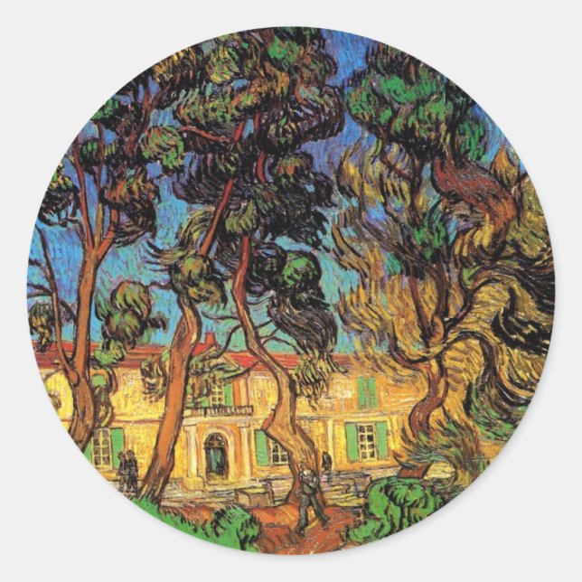 Adesivo Van Gogh Trees no Jardim, Hospital Santo Paul (Frente)
