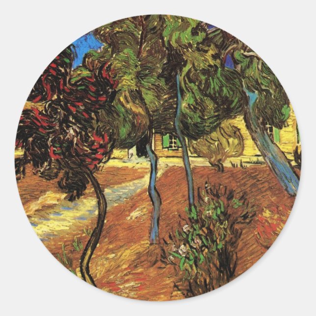 Adesivo Van Gogh Trees no Jardim, Hospital Santo Paul (Frente)