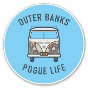 Adesivo Van Pogue Life OBX Vintage (Sky Blue)