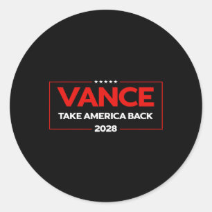 Adesivo Vance 2028 Presidente Bandeira dos EUA Vintage Cam