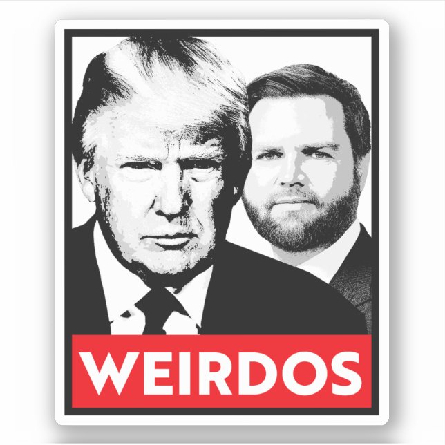 Adesivo Vance Anti Trump - Weirdos (Frente)