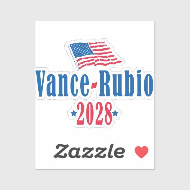 Adesivo Vance Rubio 2028 (bandeira) (Folha)