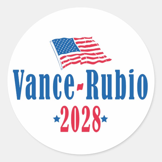 Adesivo Vance Rubio 2028 (bandeira) (Frente)