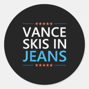 Adesivo Vance Skis Em Jeans Engraçado Esqui Jd Vance Ski Q