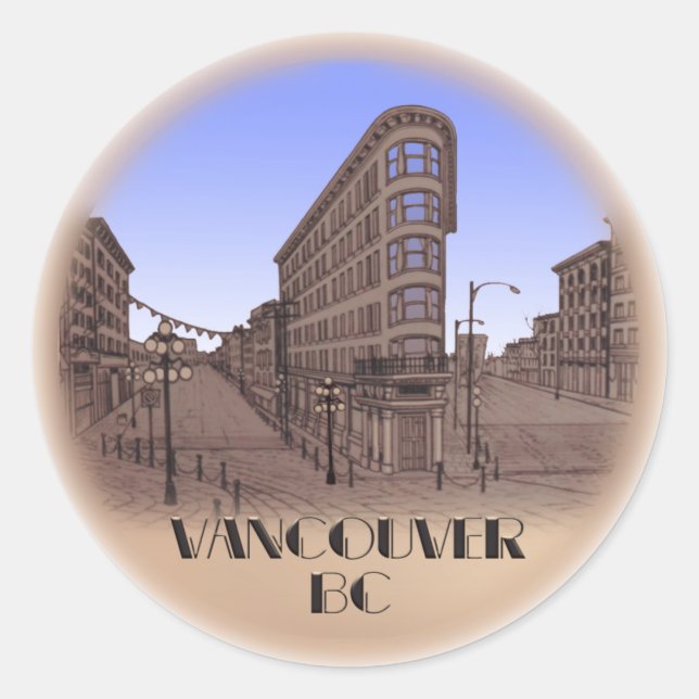 Adesivo Vancouver Canada Sticker Landmark Gastown Souvenir (Frente)