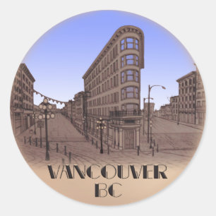 Adesivo Vancouver Canada Stickers Gastown Landmark Art