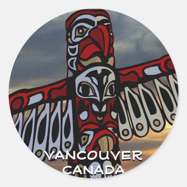 Adesivo Vancouver Canada Stickers Vancouver Landmark Art (Frente)