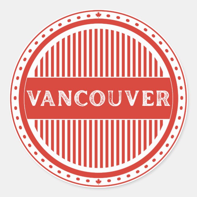 Adesivo Vancouver City Pride Emblem – Canadian Identity (Frente)