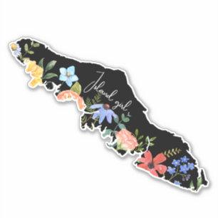 Adesivo Vancouver Island Floral Watercolor