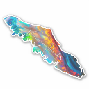 Adesivo Vancouver Island Holographic Sticker Decal