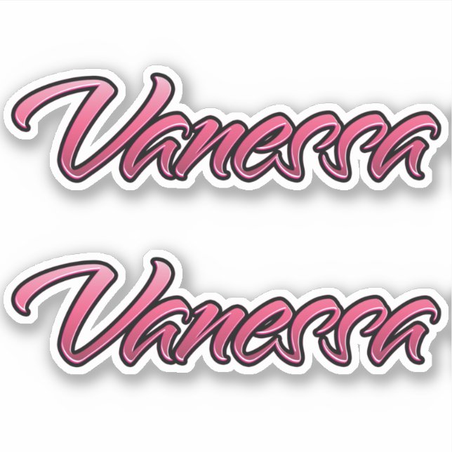 Adesivo Vanessa faded pink Aufkleber Sticker Stickerset (Frente)