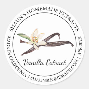 Adesivo Vanilla Extract Modern label