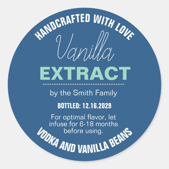 Adesivo Vanilla Extract Modern Label Sticker VLL1rt (Frente)