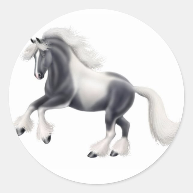 Adesivo Vanner Gypsy Cob Horse Sticker (Frente)