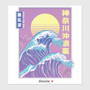 Adesivo Vaporwave Kanagawa Excelente