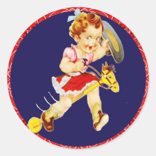 Adesivo Vaqueira Do Partido Ocidental No Stick Horse