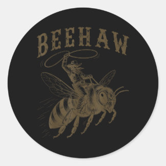 Adesivo Vaqueiro Beehaw Ocidental Pun Humorístico Apiculto