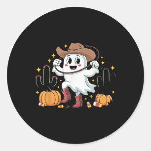 Adesivo Vaqueiro Engraçado Fantasma de Halloween Ocidental